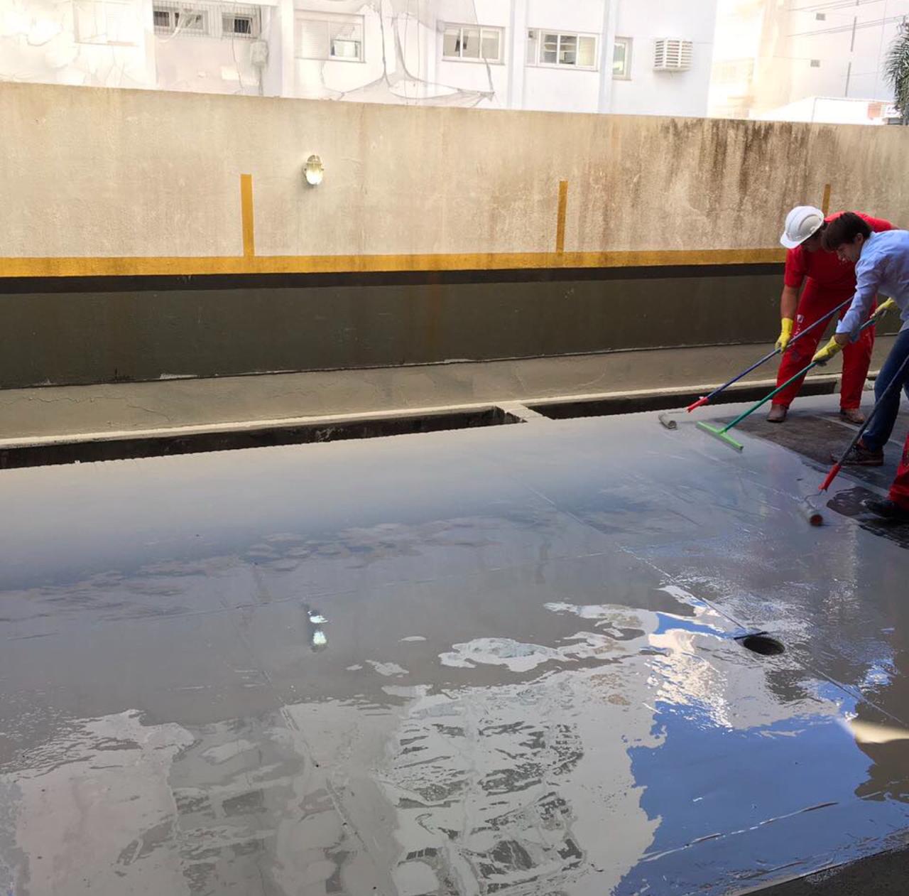 Impermeabilização durante